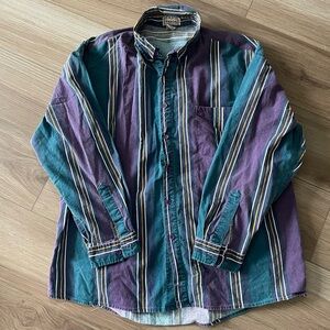 90s Striped Vintage Button Down Shirt